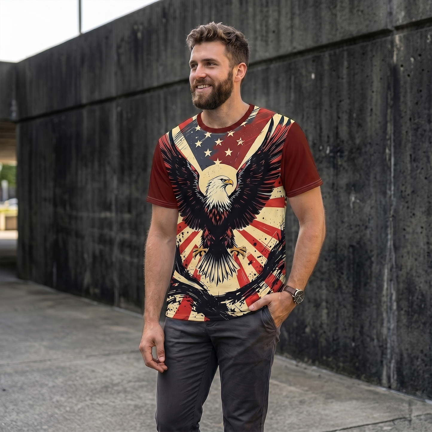 American Bald Eagle v6 Men’s T-Shirt