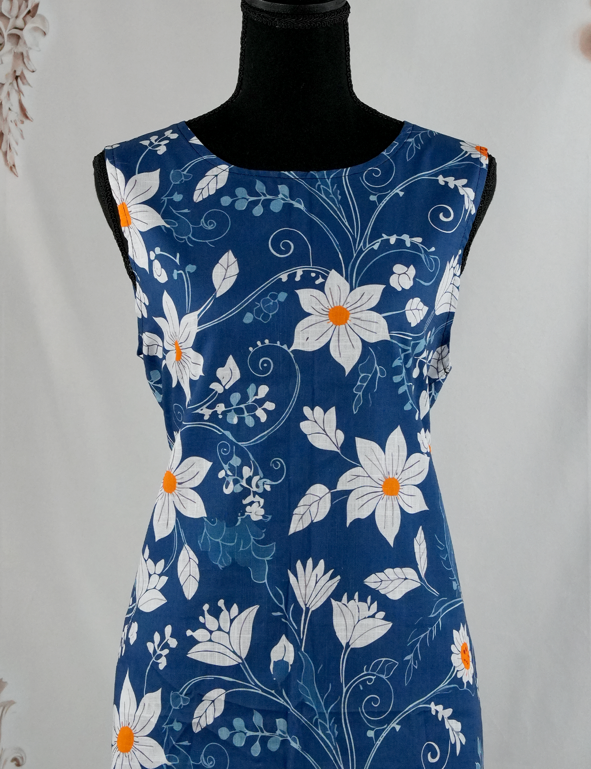 Daisy Vine Sleeveless Dress With Pocket