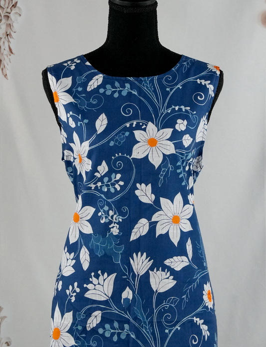 Daisy Vine Sleeveless Dress With Pocket