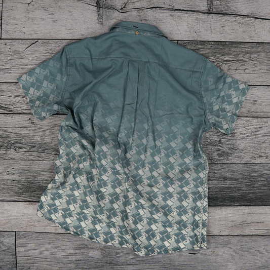 Diagonal Twill Button-Up Shirt
