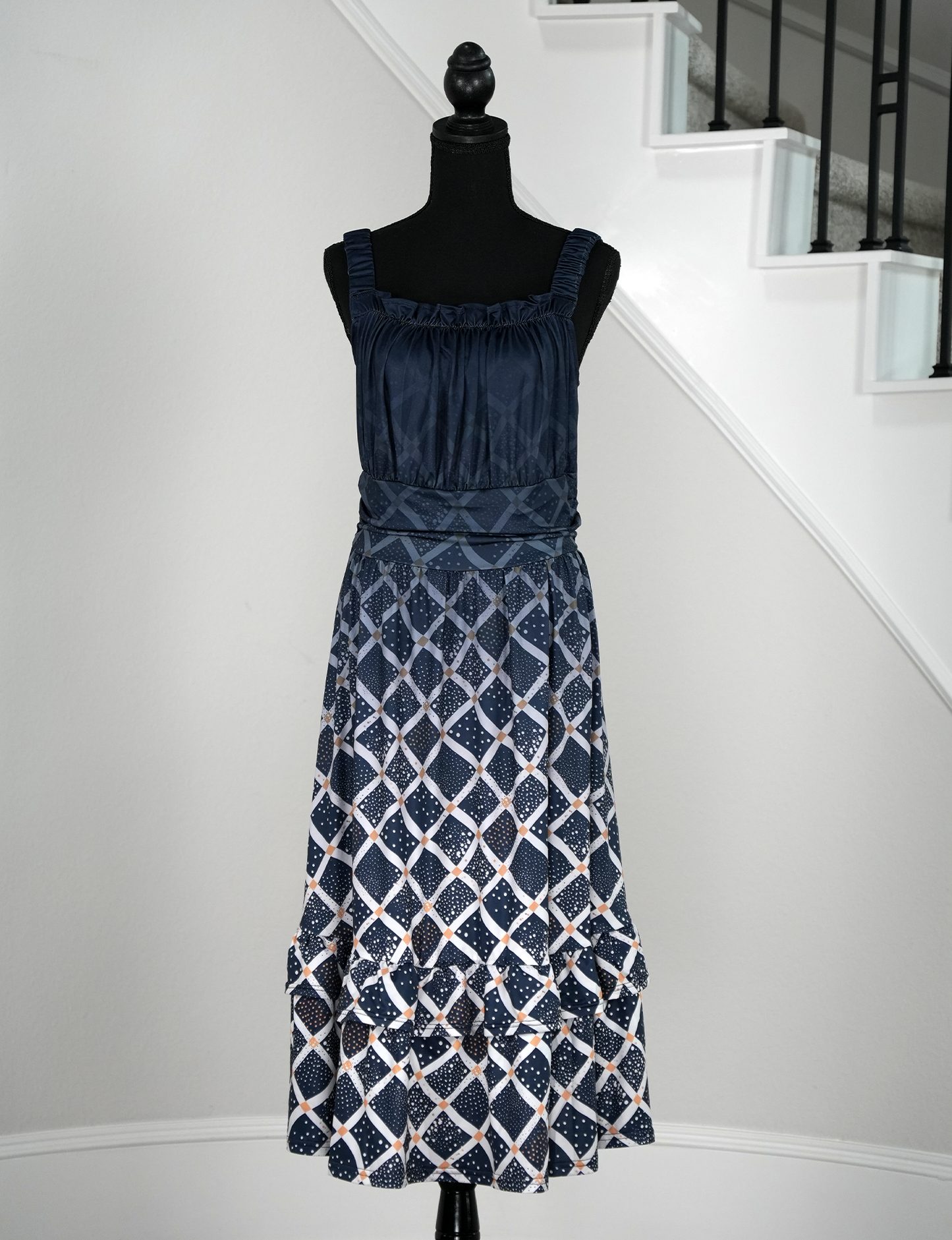Loose Weave Ruffle Hem Dress