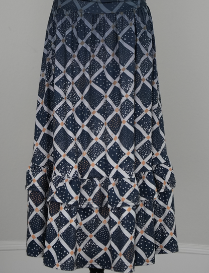 Loose Weave Ruffle Hem Dress