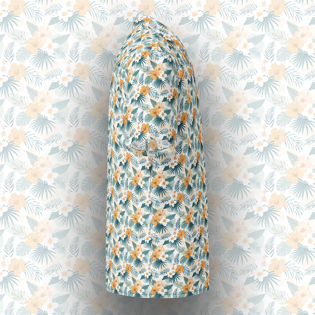 Lush Hibiscus Button Up Shirt