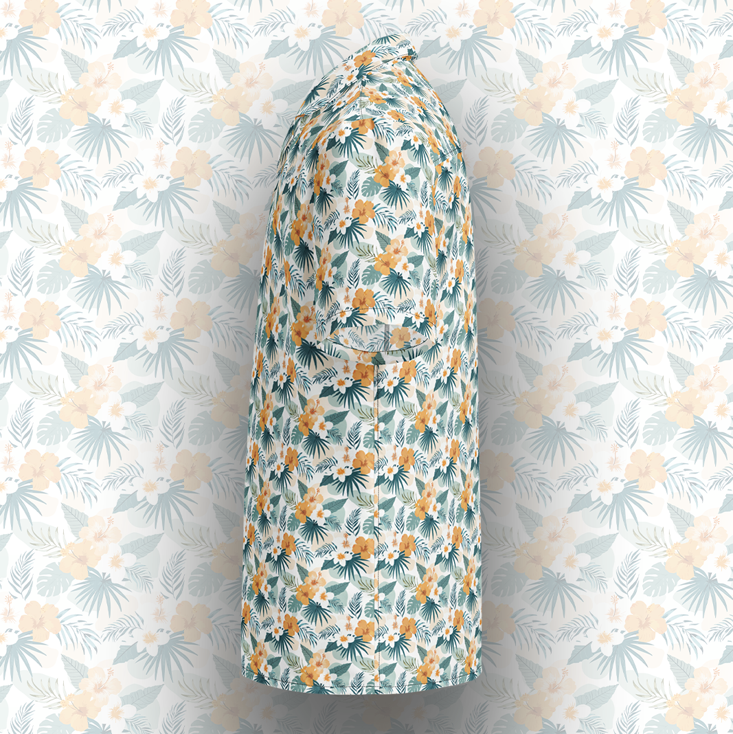 Lush Hibiscus Button Up Shirt