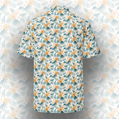 Lush Hibiscus Button Up Shirt