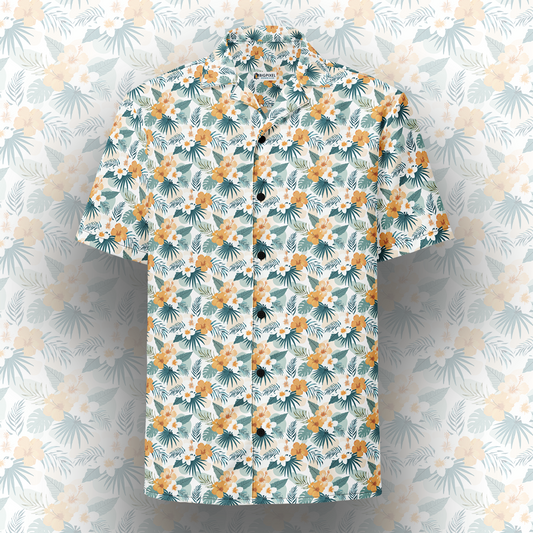 Lush Hibiscus Button Up Shirt