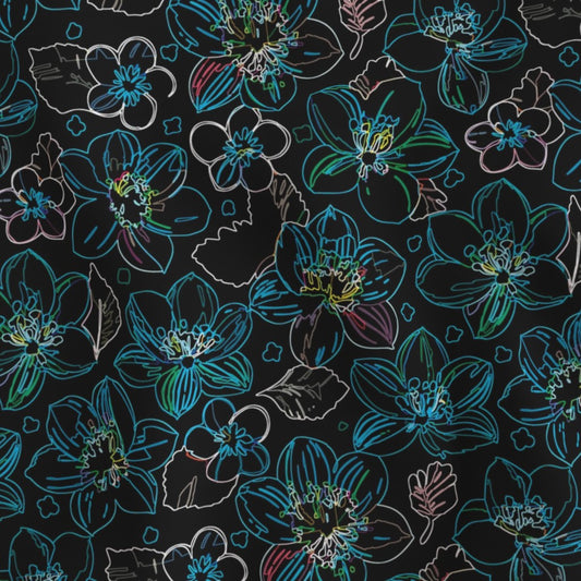 Midnight Floral Glow Fabric