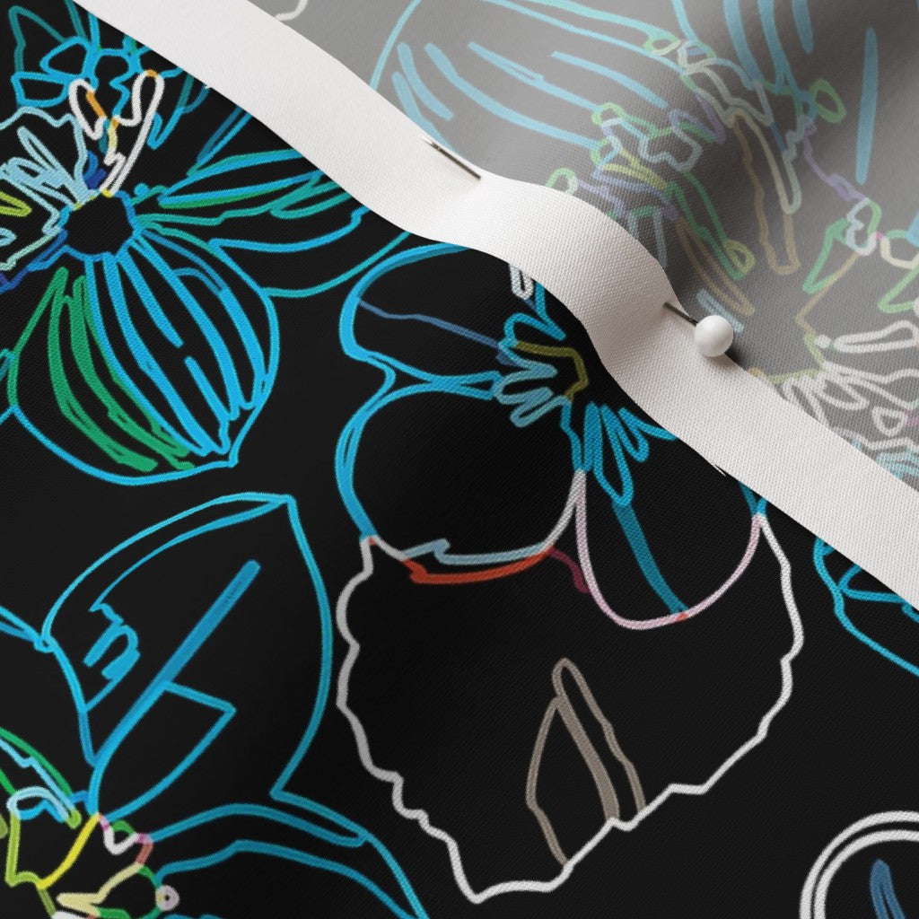 Midnight Floral Glow Fabric