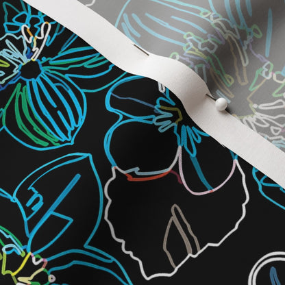 Midnight Floral Glow Fabric