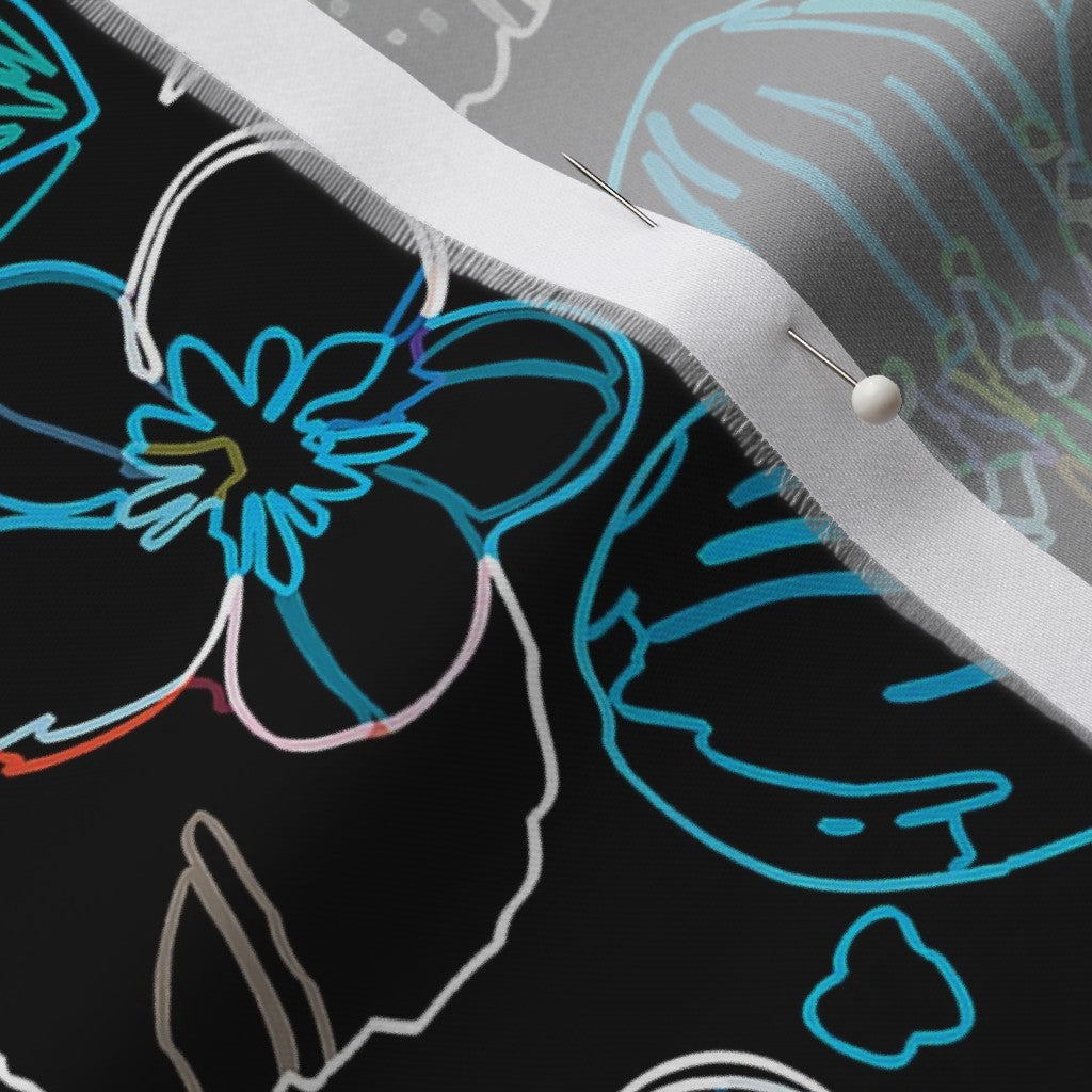 Midnight Floral Glow Fabric