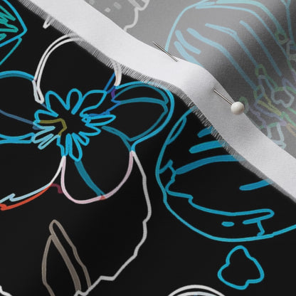 Midnight Floral Glow Fabric