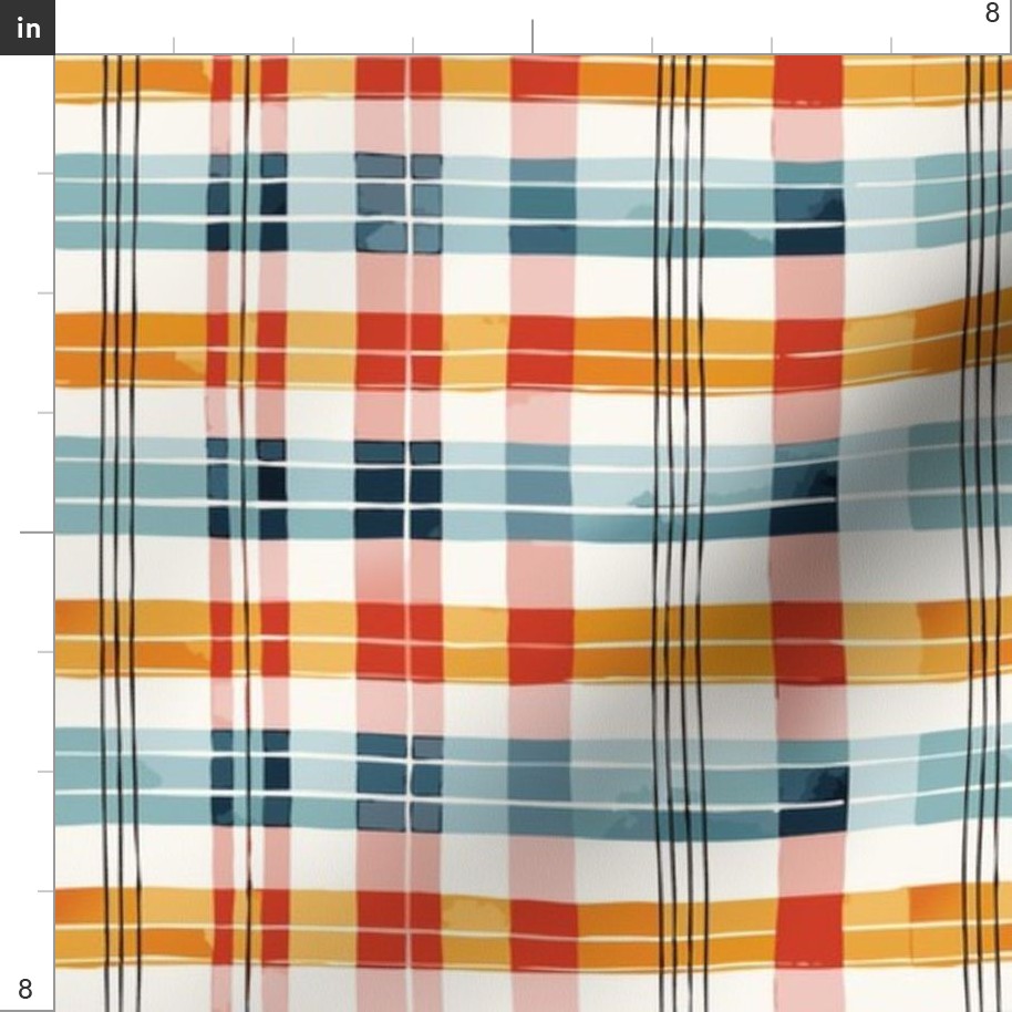 Otis Plaid Stripe Fabric