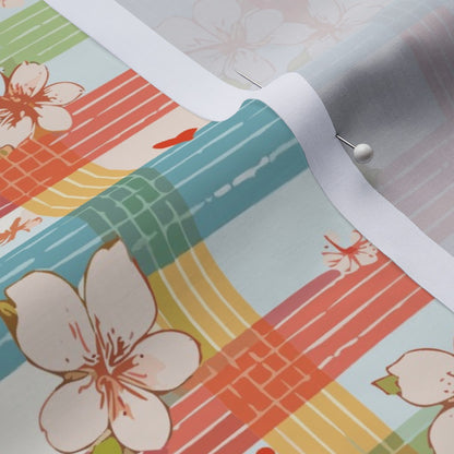 Plaid Petals Fabric