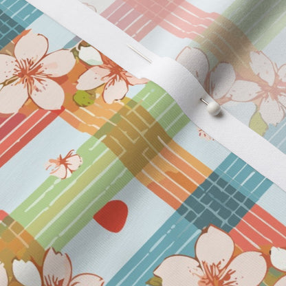Plaid Petals Fabric
