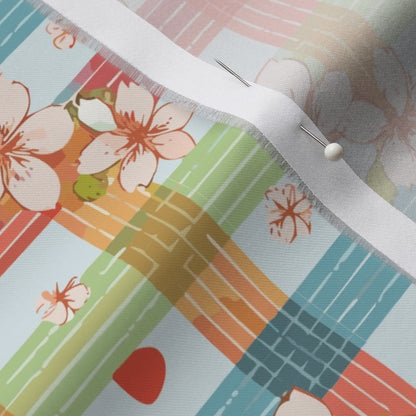 Plaid Petals Fabric