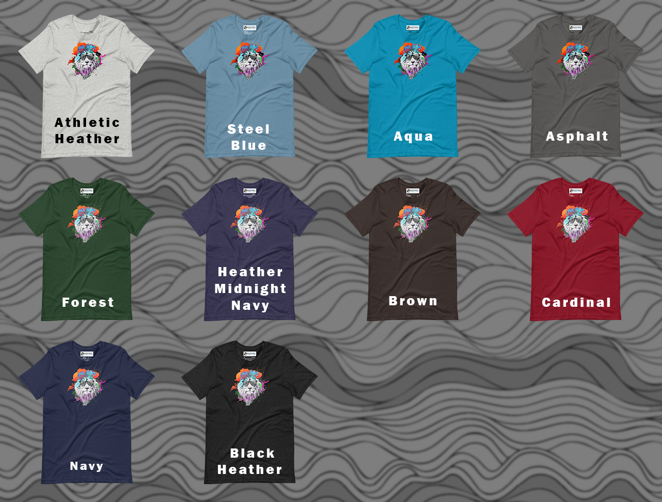 Lion Sunglasses Graphic Tee Unique Unisex Summer Gift for Birthdays & Holidays