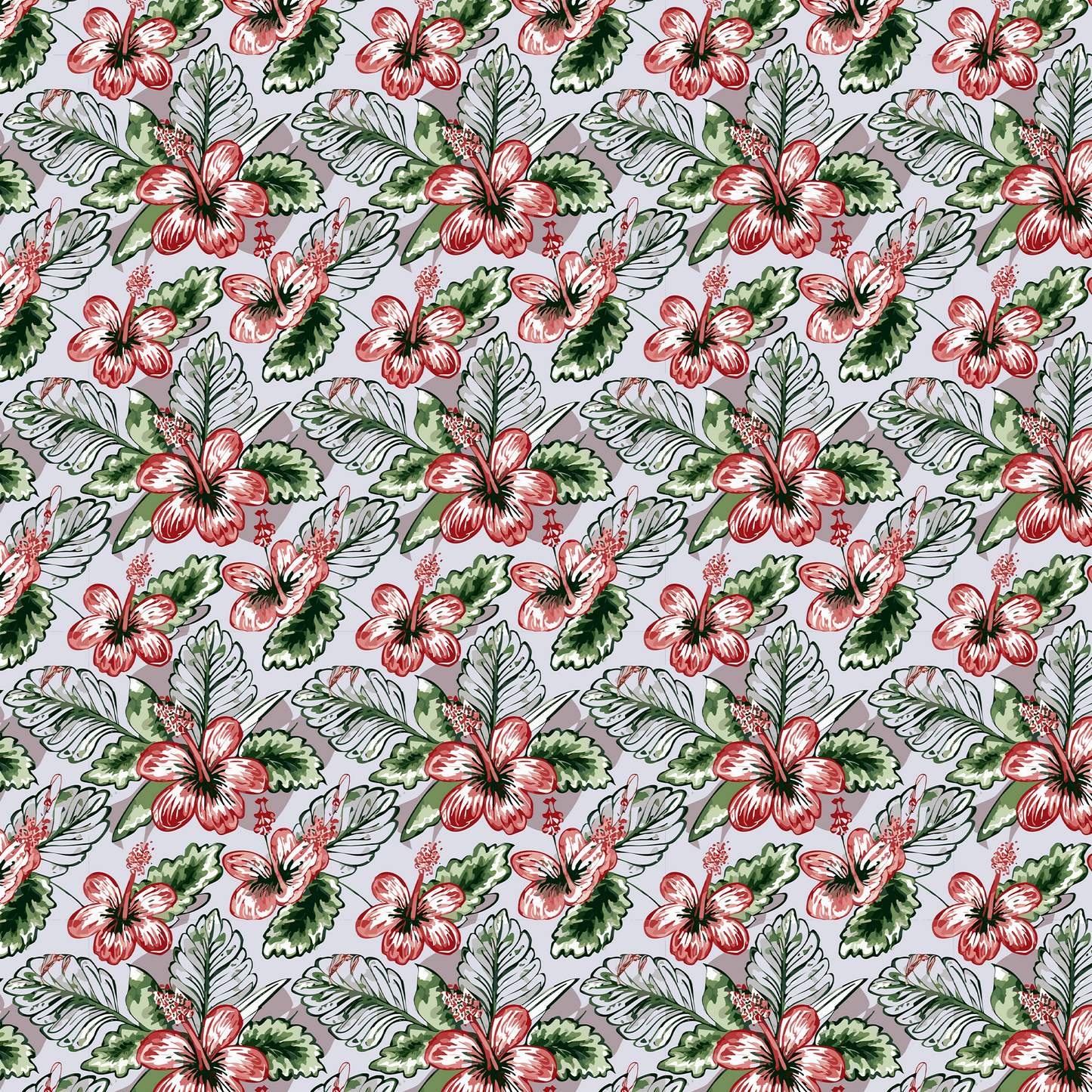 Hibiscus Blooms Men's Hawaiian Button Down Shirt
