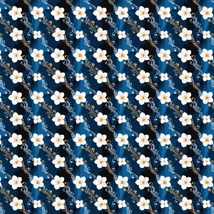 Midnight Blossom Floral Midi Dress with Pockets