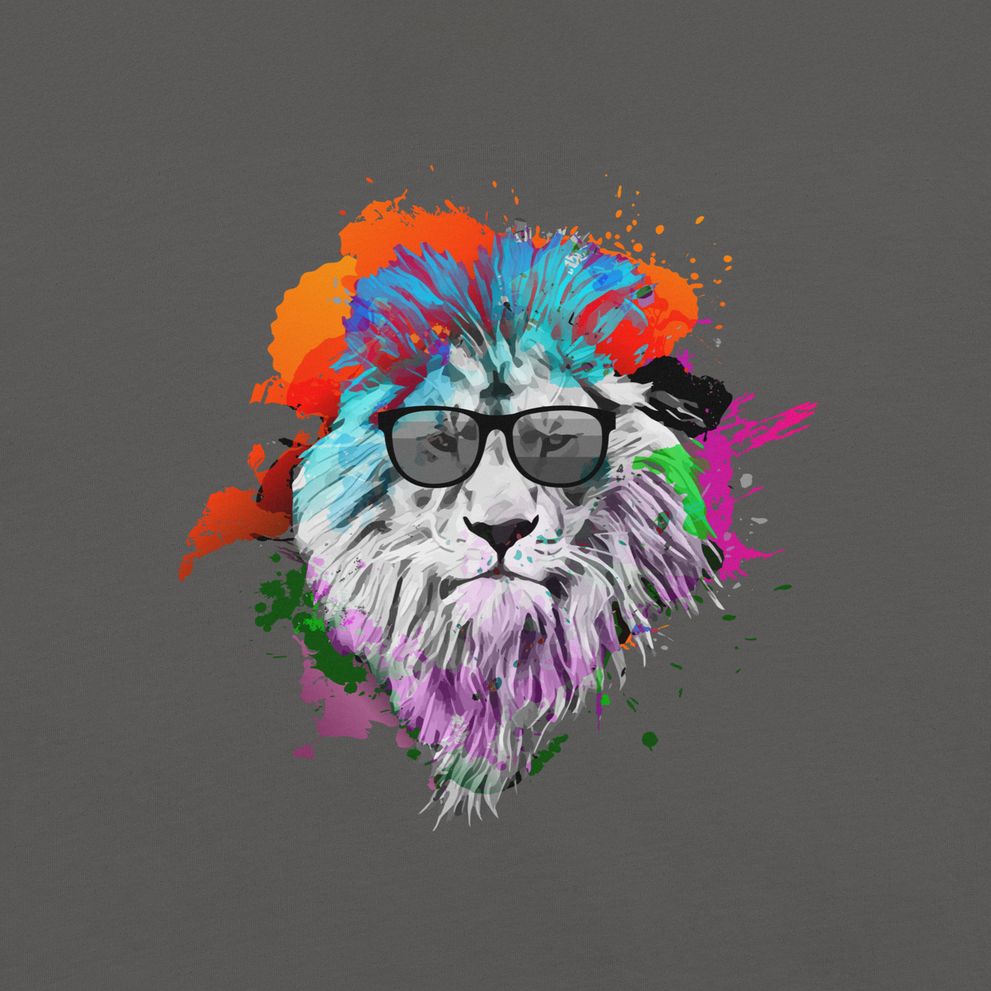 Lion Sunglasses Graphic Tee Unique Unisex Summer Gift for Birthdays & Holidays