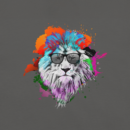Lion Sunglasses Graphic Tee Unique Unisex Summer Gift for Birthdays & Holidays