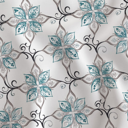 Teal Tapestry Fabric