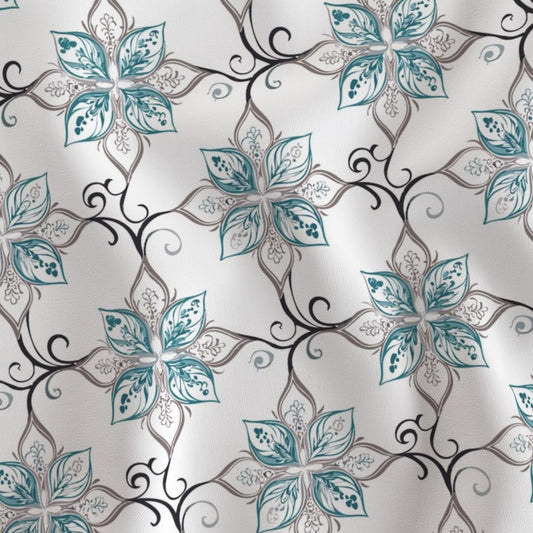 Teal Tapestry Fabric