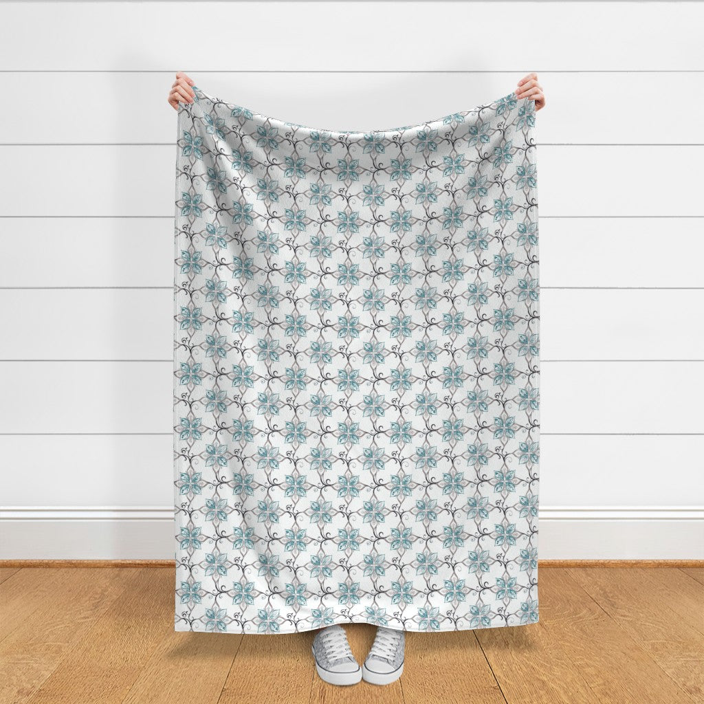 Teal Tapestry Fabric