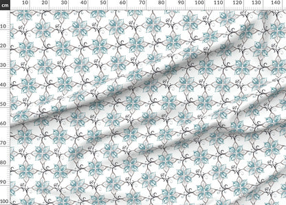 Teal Tapestry Fabric