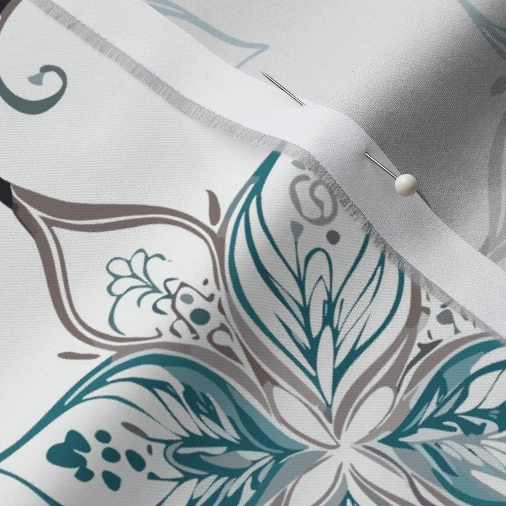 Teal Tapestry Fabric