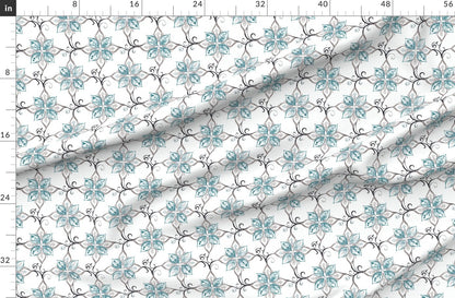 Teal Tapestry Fabric