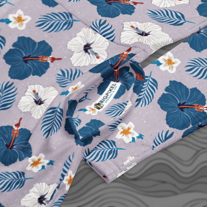 Aloha Haze Floral Midi Dress with Pockets