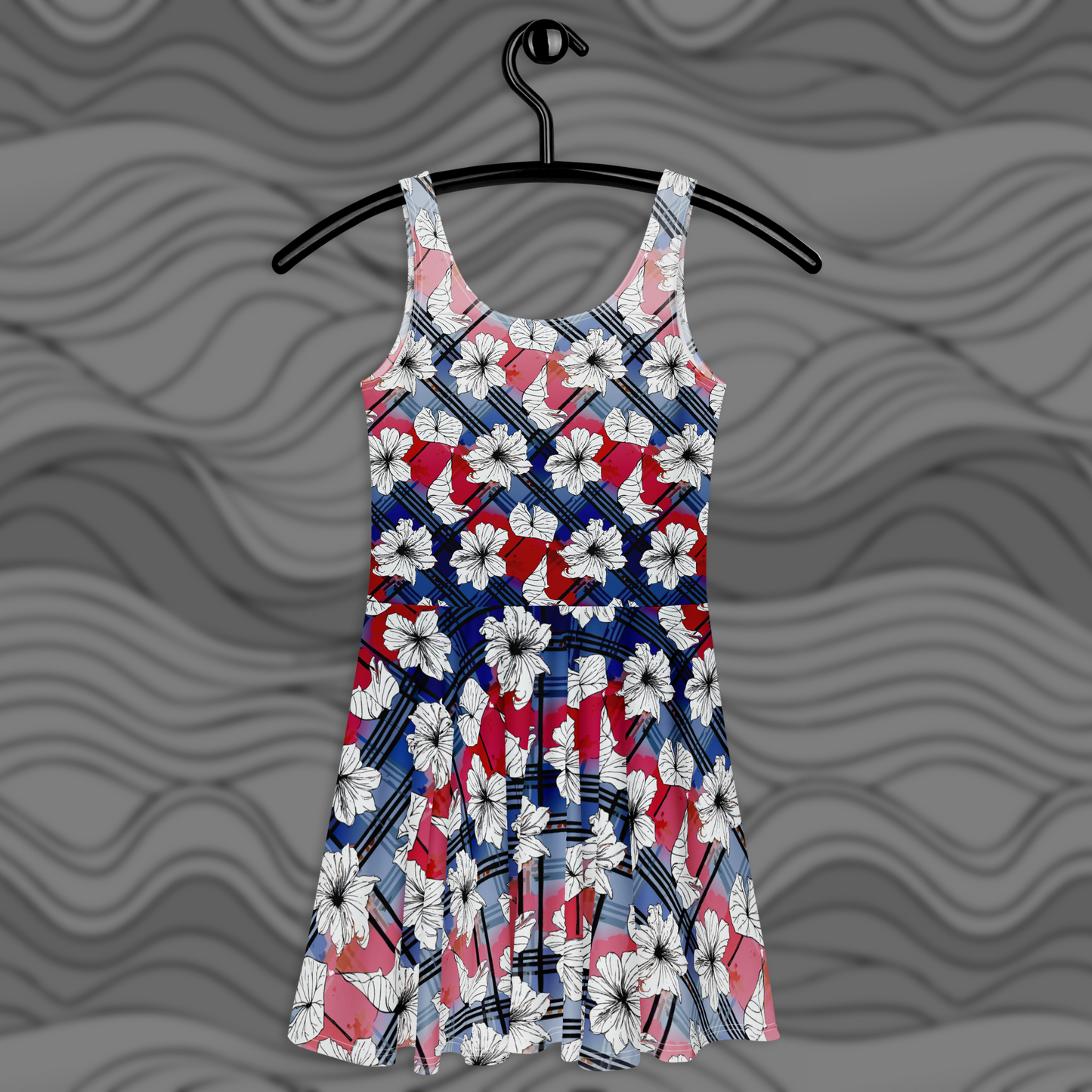 Colorful Floral Skater Dress – Casual & Party Ready