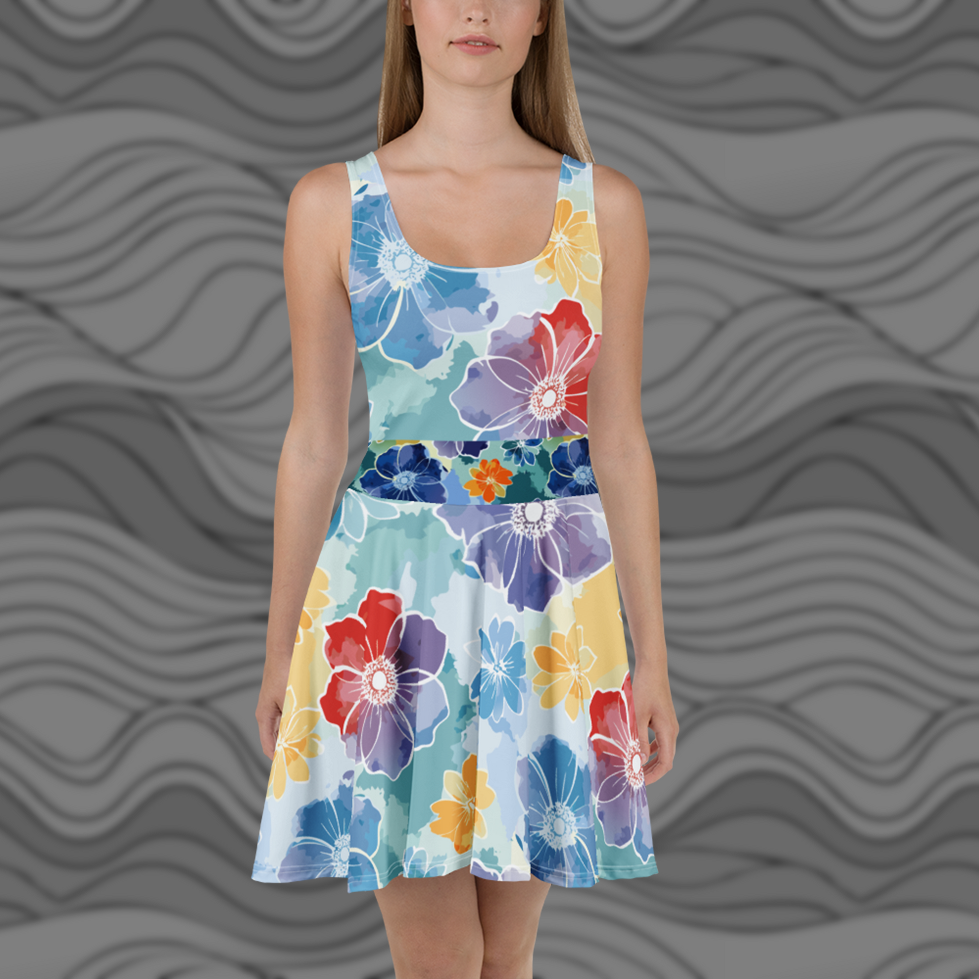 sachin and babi light blue dress Floral Women's Skater Dress