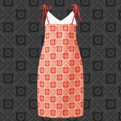 Orchid Grid Floral Midi Dress