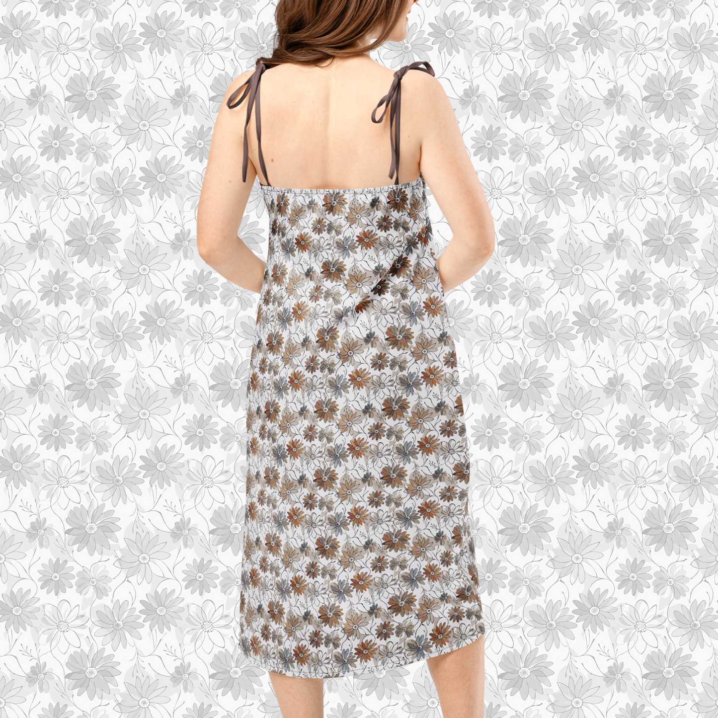 Rustleaf Sketch floral Midi Dress