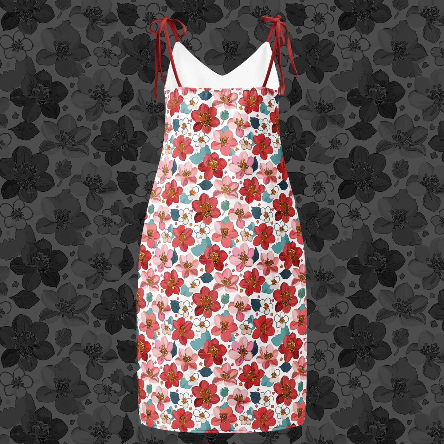 Roselle Mist Floral Midi Dress
