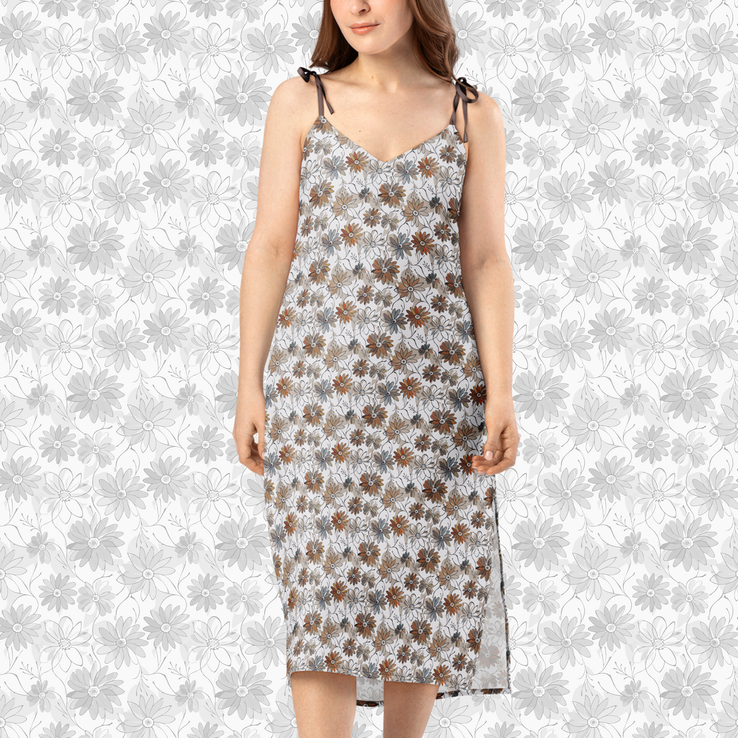 Rustleaf Sketch floral Midi Dress