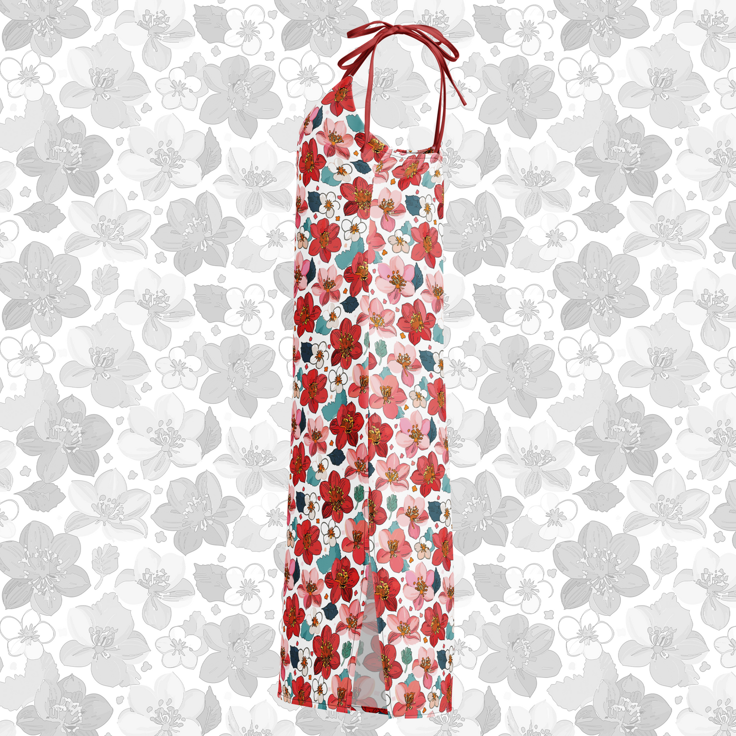 Roselle Mist Floral Midi Dress