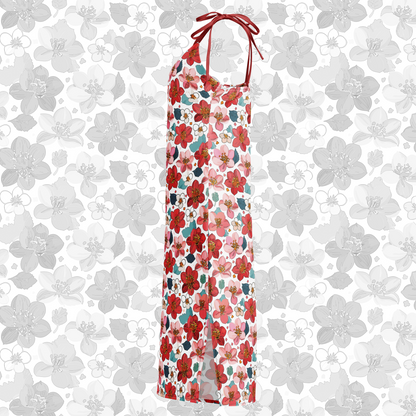 Roselle Mist Floral Midi Dress
