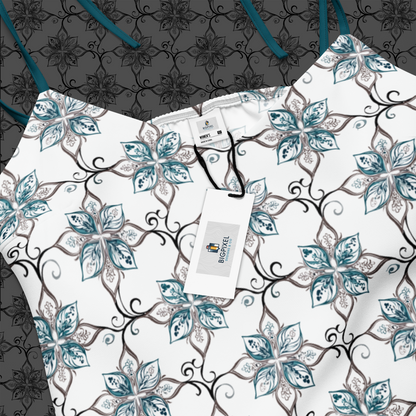 Teal Tapestry Floral Midi Dress