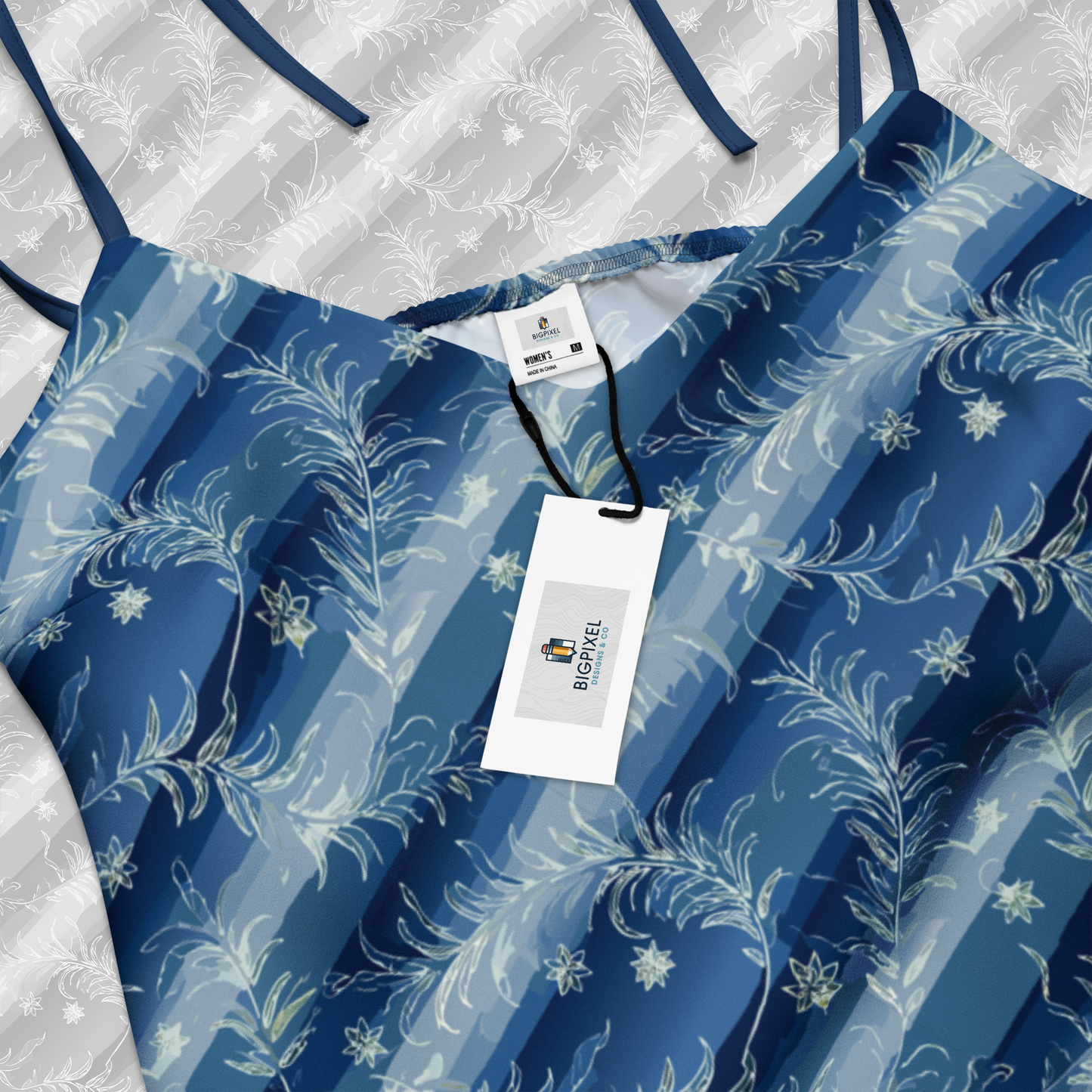 Featherlight Tides Midi Dress