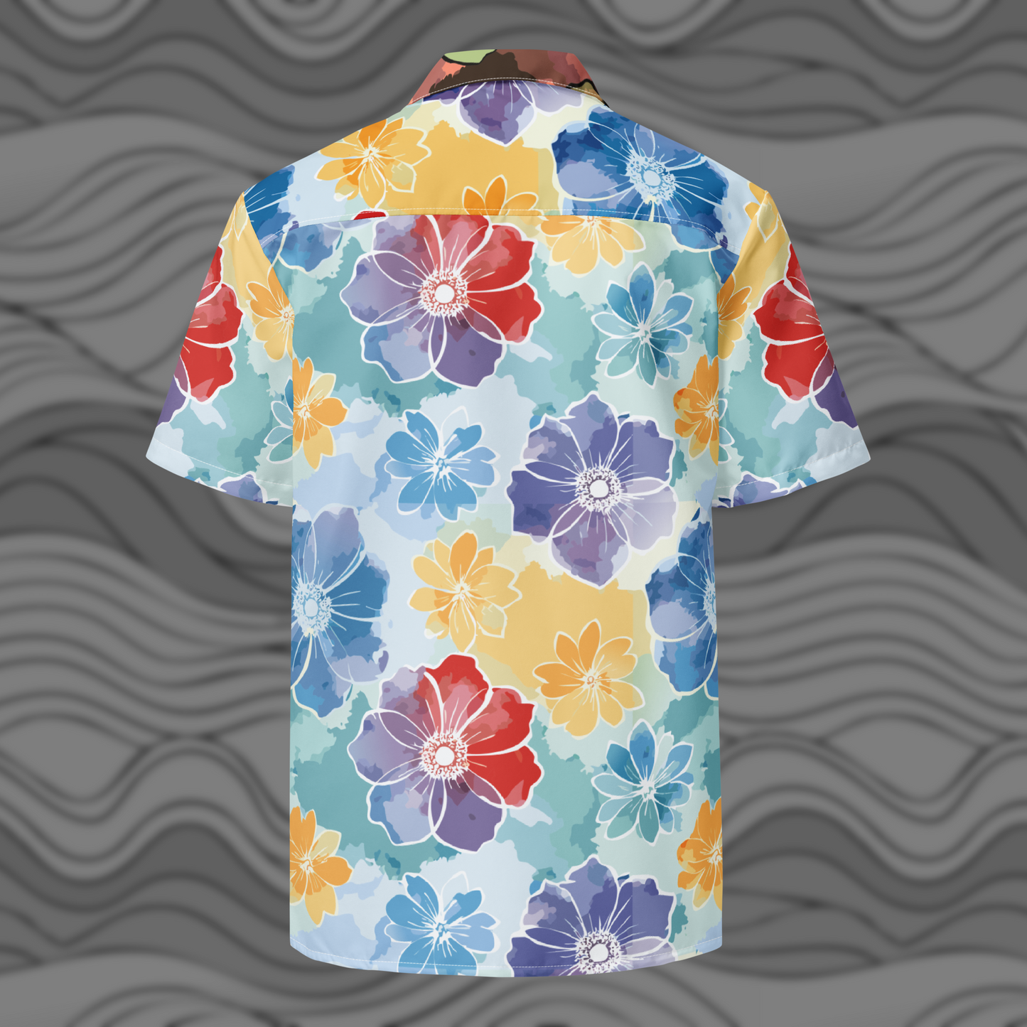 Men's Vintage Floral Hawaiian Button Shirt