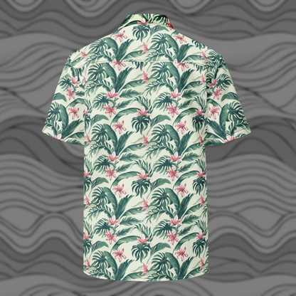 Island Bloom Floral Beach Button Shirt for Men