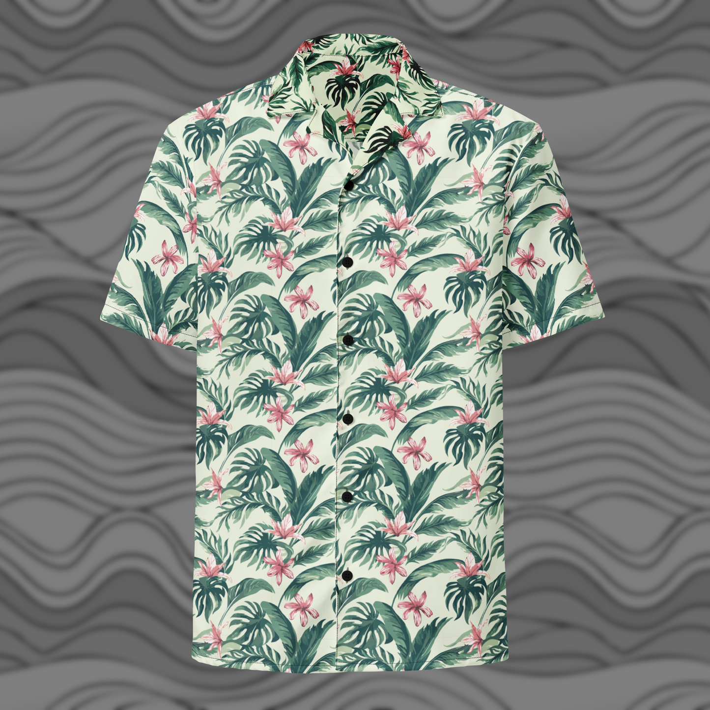 Island Bloom Floral Beach Button Shirt for Men