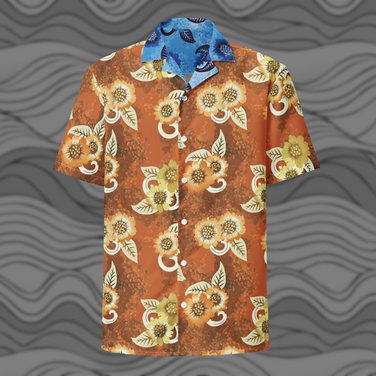 Dusky Floral Print Men’s Button Shirt for Breezy Summer Days