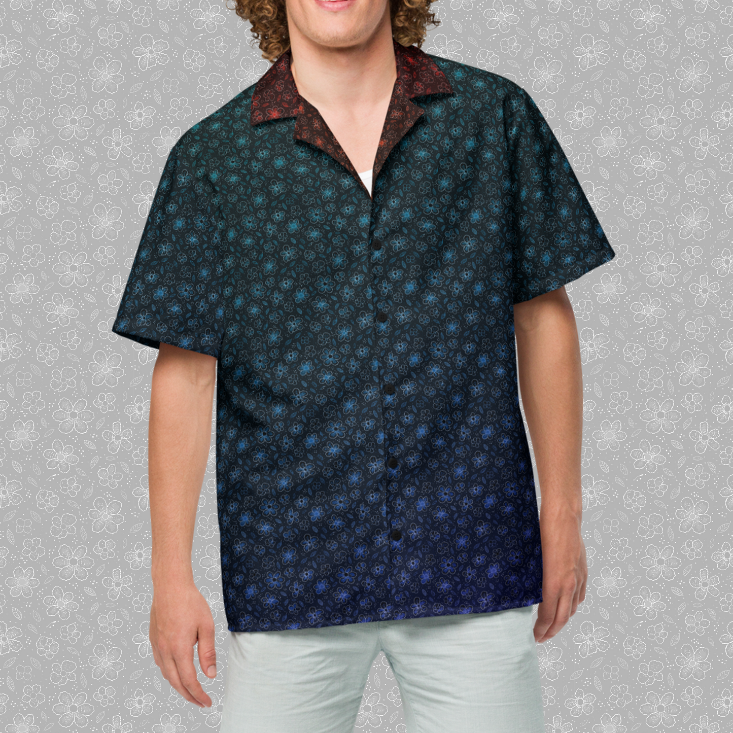 Midnight Floral Button Up Shirt