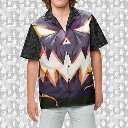 Haunted Harmony Men’s Button Up Halloween Shirt