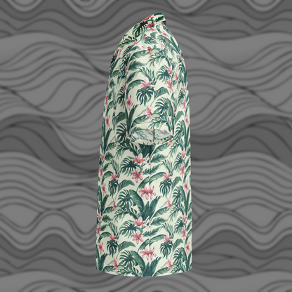 Island Bloom Floral Beach Button Shirt for Men
