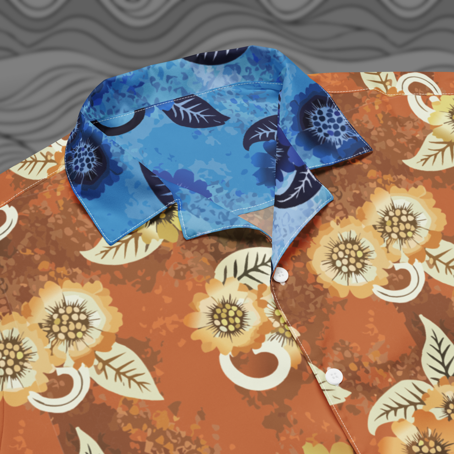 Dusky Floral Print Men’s Button Shirt for Breezy Summer Days