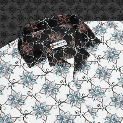 Teal Tapestry Button Up Shirt